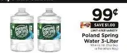 ShopRite Poland Spring Water 3-Liter offer