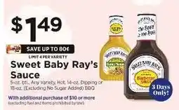 ShopRite Sweet Baby Ray's Sauce offer