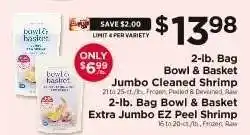 ShopRite 2-lb. Bag Bowl & Basket Jumbo Cleaned Shrimp offer