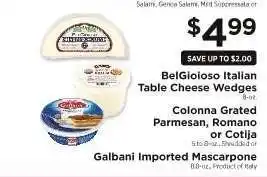 ShopRite BelGioioso Italian Table Cheese Wedges offer