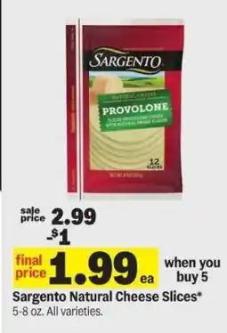 Meijer Sargento Natural Cheese Slices offer