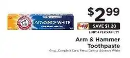ShopRite Arm & Hammer Toothpaste offer