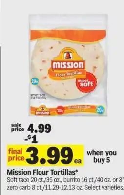 Meijer Mission Flour Tortillas offer