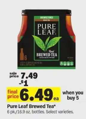 Meijer Pure Leaf Brewed Tea offer