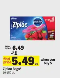 Meijer Ziploc Bags offer