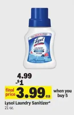 Meijer Lysol Laundry Sanitizer offer