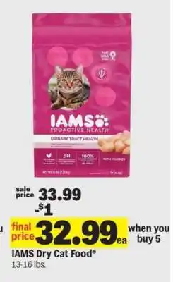 Meijer Iams Dry Cat Food offer