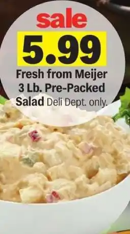 Meijer Fresh from Meijer Pre-Packed Salad offer