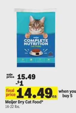 Meijer Meijer Dry Cat Food offer