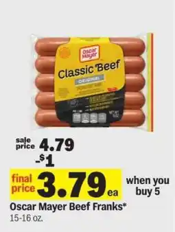 Meijer Oscar Mayer Beef Franks offer