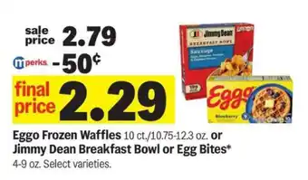 Meijer Eggo Frozen Waffles or Jimmy Dean Breakfast Bowl or Egg Bites offer