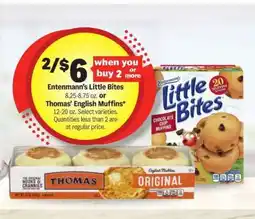 Meijer Entenmann's Little Bites or Thomas' English Muffins offer