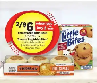 Meijer Entenmann's Little Bites or Thomas' English Muffins offer