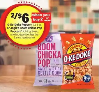Meijer O-Ke-Doke Popcorn or Angie's Boom Chicka Pop Popcorn offer