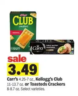 Meijer Carr’s, Kellogg’s Club or Toasteds Crackers offer