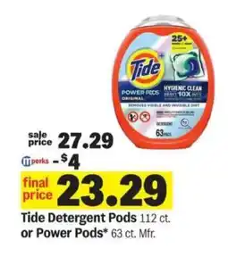 Meijer Tide Detergent Pods or Power Pods offer