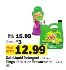 Meijer Gain Liquid Detergent offer