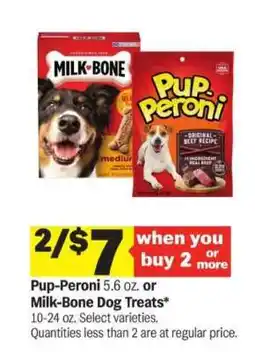 Meijer Pup-Peroni or Milk Bone Dog Treats offer