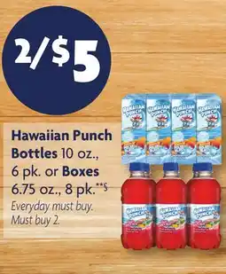 Family Dollar Hawaiian Punch Bottles 10 oz., 6 pk. or Boxes 6.75 oz., 8 pk.**§ offer