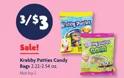 Family Dollar Krabby Patties Candy Bags offer
