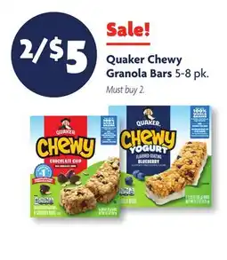Family Dollar Quaker Chewy Granola Bars offer
