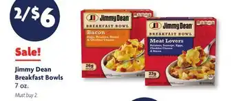 Family Dollar Jimmy Dean Breakfast Bowls offer