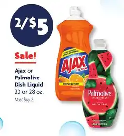 Family Dollar Ajax or Palmolive Dish Liquid offer