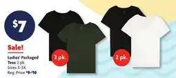 Family Dollar Ladies' Packaged Tees offer