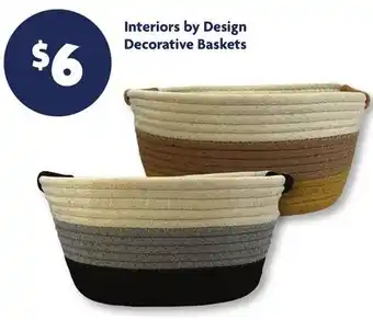 Family Dollar Interiors by Design Decorative Baskets offer