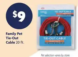 Family Dollar Family Pet Tie-Out Cable offer