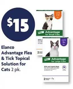 Family Dollar Elanco Advantage Flea & Tick Topical Solution for Cats offer