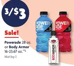 Family Dollar Powerade 28 oz. or Body Armor 16-23.67 oz.**§ offer
