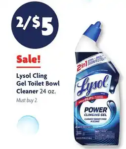 Family Dollar Lysol Cling Gel Toilet Bowl Cleaner offer