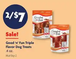 Family Dollar Good'n'Fun Triple Flavor Dog Treats offer