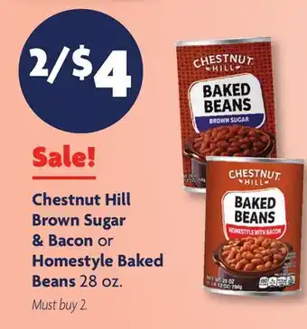 Family Dollar Chestnut Hill Brown Sugar & Bacon or Homestyle Baked Beans offer