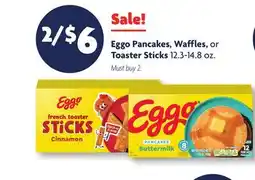 Family Dollar Eggo Pancakes, Waffles, or Toaster Sticks offer