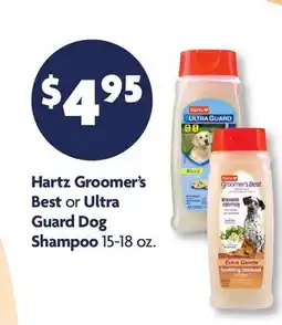 Family Dollar Hartz Groomer's Best or Ultra Guard Dog Shampoo offer