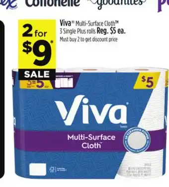 Dollar General Viva Multi-Surface Cloth Single Plus rolls offer