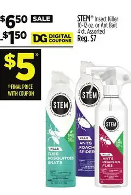 Dollar General STEM Insect Killer 10-12 oz. or Ant Bait 4 ct offer