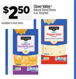 Dollar General Clover Valley Natural Sliced Cheese offer