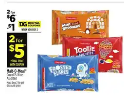 Dollar General Malt-O-Meal Cereal offer