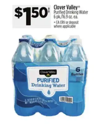 Dollar General Clover Valley Purified Drinking Water offer
