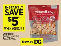 Dollar General DreamBone Dog Treats Twists offer