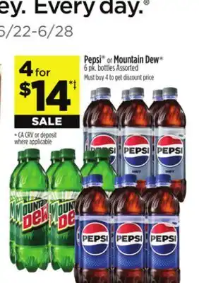 Dollar General Pepsi or Mountain Dew offer