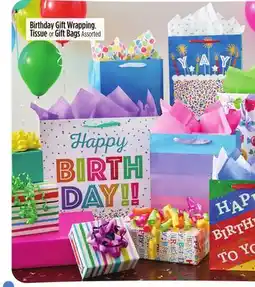 Dollar General Birthday Gift Wrapping, Tissue or Gift Bags offer