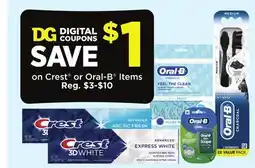 Dollar General Crest or Oral-B Items offer