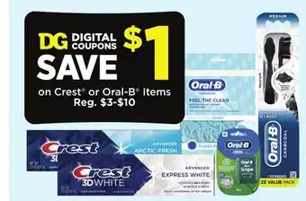 Dollar General Crest or Oral-B Items offer