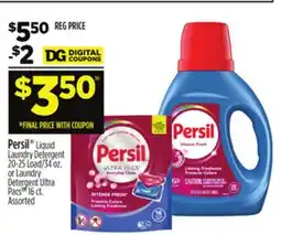 Dollar General Persil Liquid Laundry Detergent 20-25 Load/34 oz. or Laundry Detergent Ultra Pacs 16 ct offer