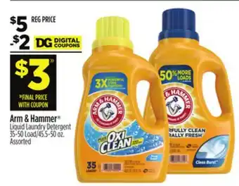 Dollar General Arm & Hammer Liquid Laundry Detergent offer