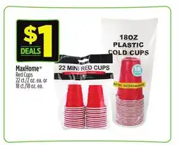 Dollar General MaxHome Red Cups offer